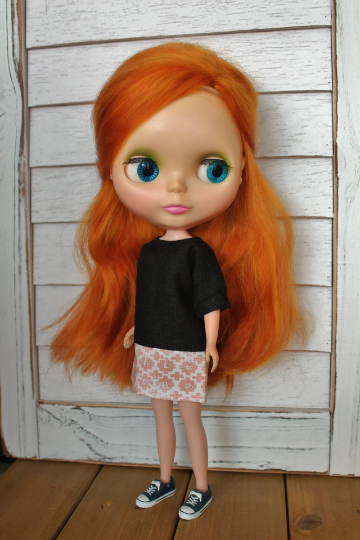 Simple Shift Dress for Blythe, 1/6 size dolls