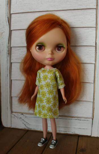 Simple Shift Dress for Blythe, 1/6 size dolls