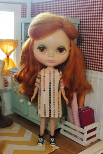 Simple Shift Dress for Blythe, 1/6 size dolls